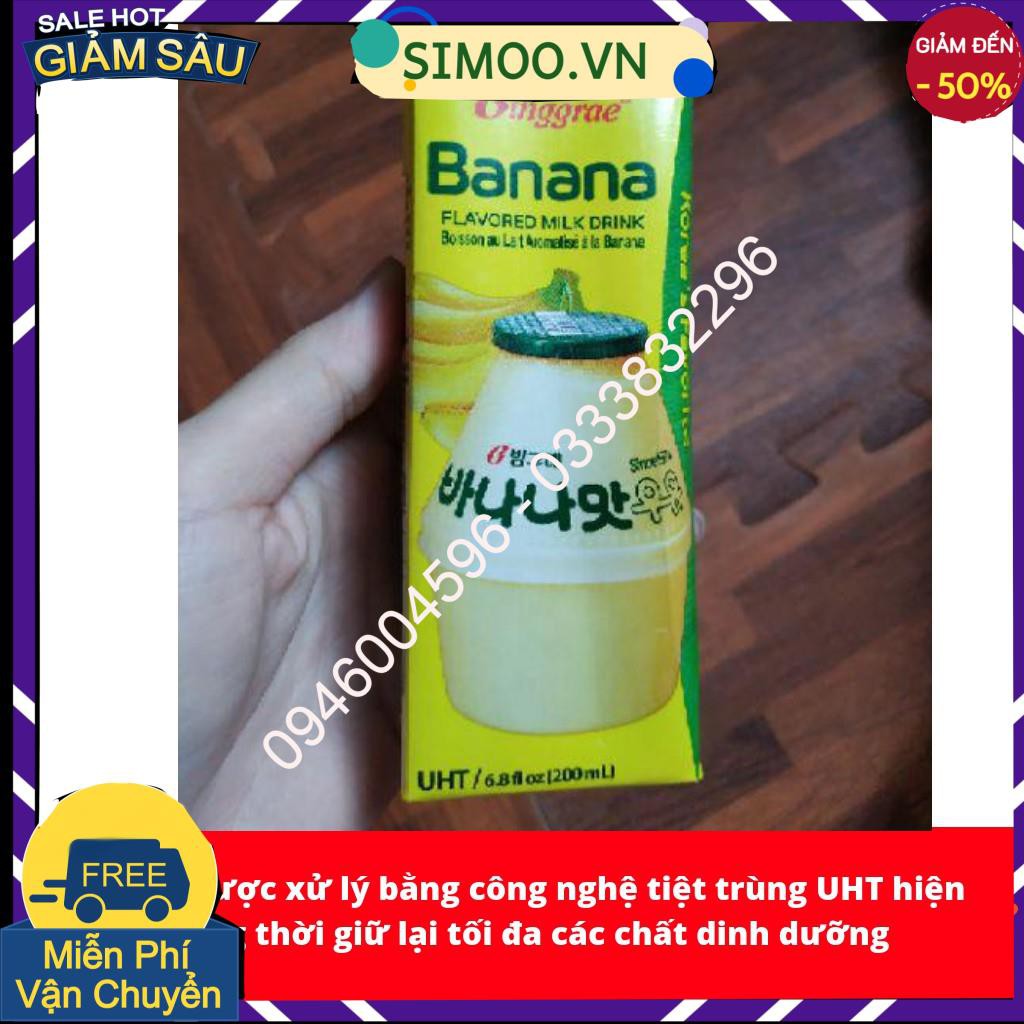 💥 ⚡ SẢN PHẨM YÊU THÍCH 💥 ⚡  SỮA CHUỐI BINGGRAE HÀN QUỐC HỘP 200ML 💥 ⚡