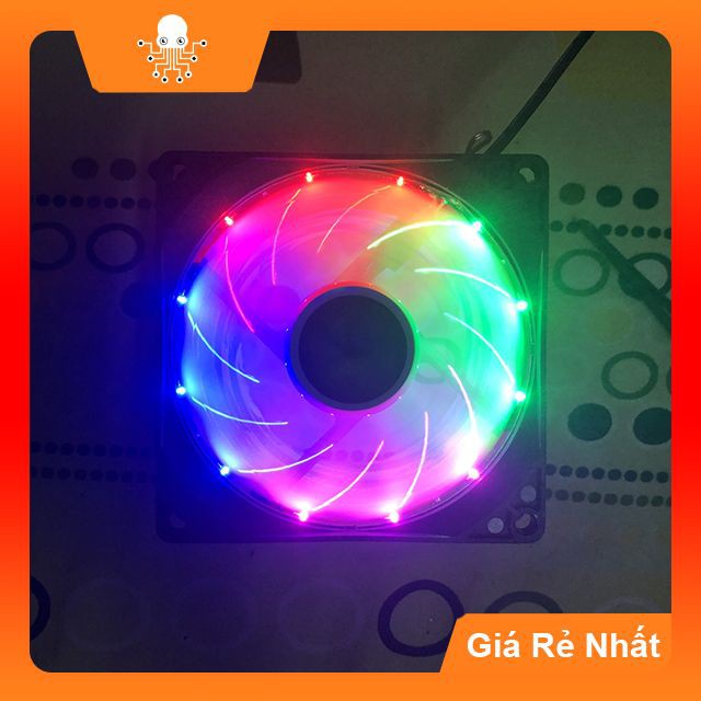 Quạt tản CPU Case Chipset 8cm 9cm 12cm LED RGB 12V 4pin 700-3800rpm điều tốc pwm