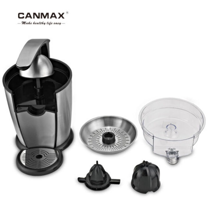 Máy vắt cam, ép cam inox 304 cao cấp Canmax CJ-186 - Lưới lọc, đầu vắt bằng thép không gỉ