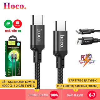Cáp sạc nhanh hoco x14 typec to typec cho android hỗ trợ pd 60w dài 1m