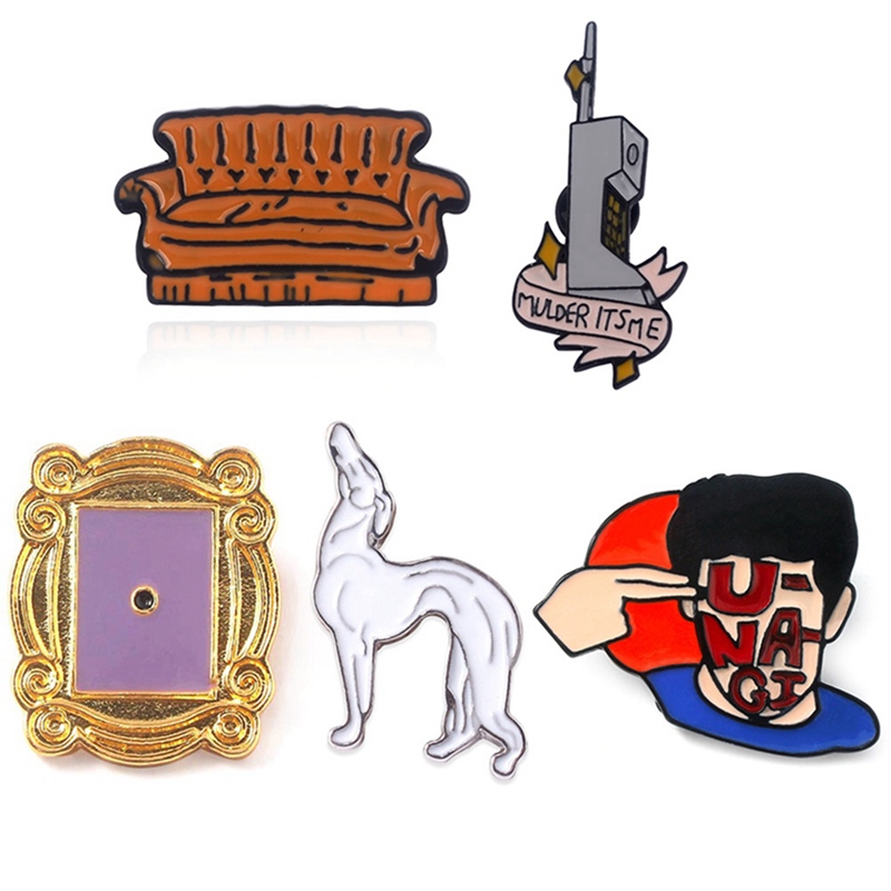 Ghim cài áo tráng men hình công viên NY coffee chương trình TV