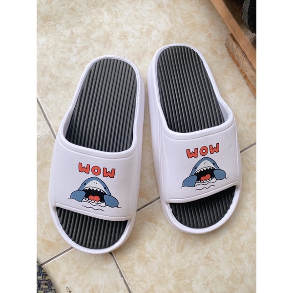 Dép bánh mì đúc quai ngang đế Đệm siêu êm Trơn - Gấu