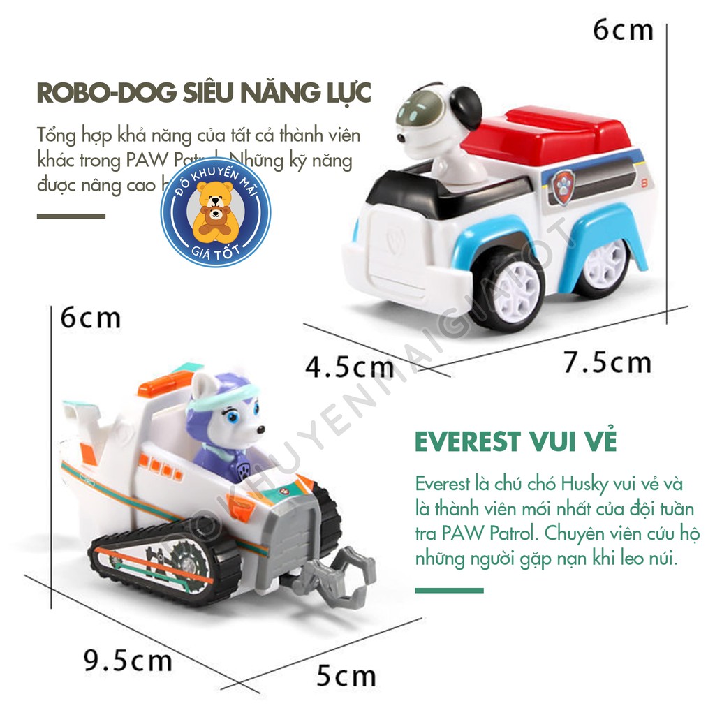 Xe đồ chơi chó cứu hộ Paw Patrol cho bé chạy trớn nhiều mẫu không dùng pin - Đồ khuyến mãi giá tốt