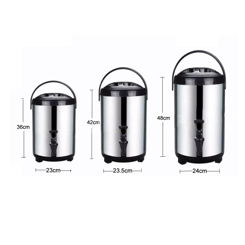 Bình Giữ Nhiệt Trà Sữa Chất Liệu Inox 8L (Thực Chứa 7 Lít)