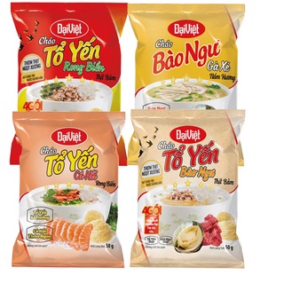 Combo 08 cháo Tổ yến Đại Việt - 4 vị - Ăn liền - Gói 50gr