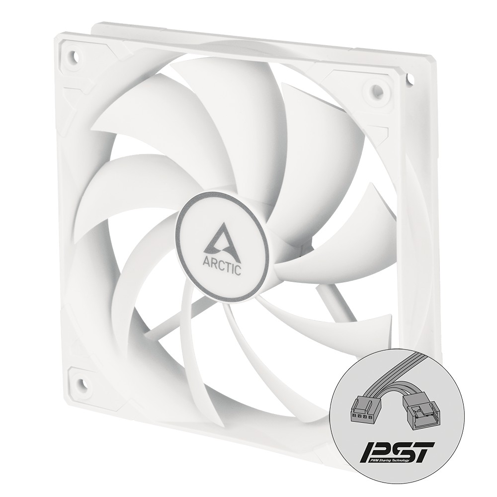 Quạt tản nhiệt ARCTIC F12 PWM PST - WHITE