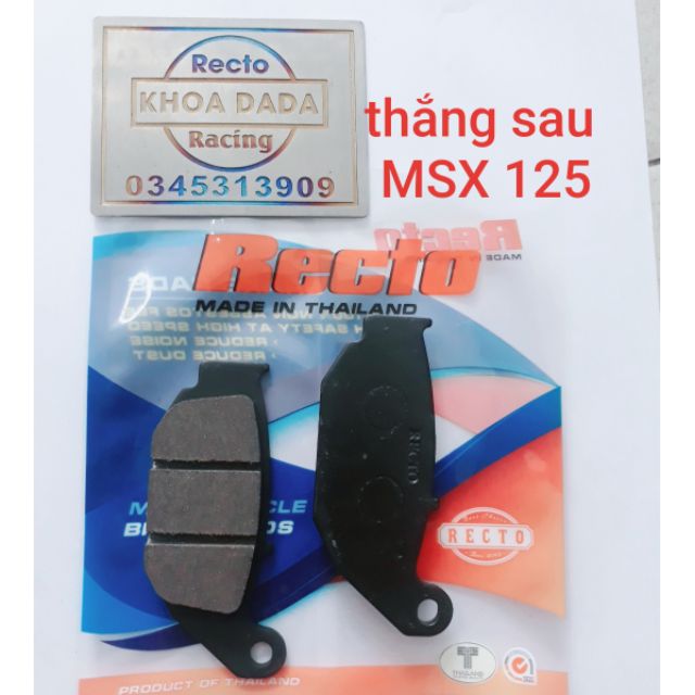 Bố thắng đĩa sau MSX125, RECTO