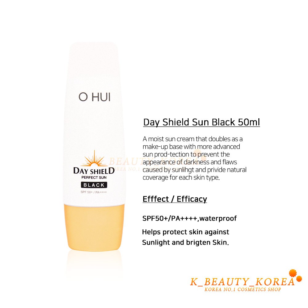 [OHUI] Day Shield Perfect Sun Black Special Set SPF50+ / PA++++/ kem chống nắng