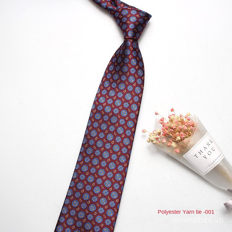 Cà vạt 8cm màu đỏ thời trang công sở lịch lãm cho nam giới