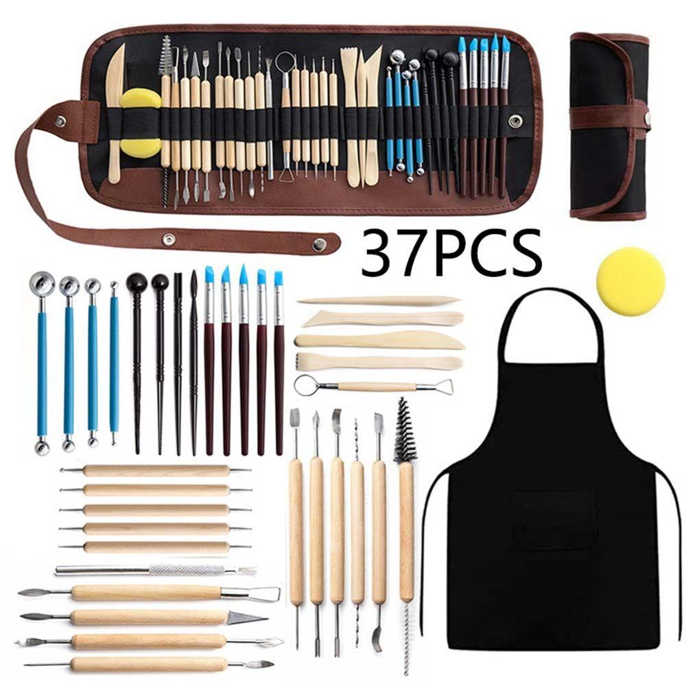 PINEVN Set 37 Dụng Cụ Tạo Hình Đất Sét Kèm Túi Đựng
