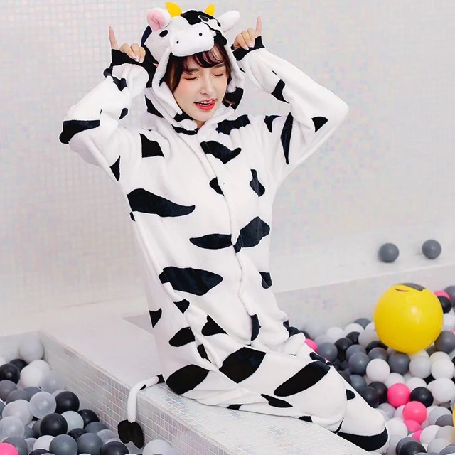 Pijama thú bông hình con bò