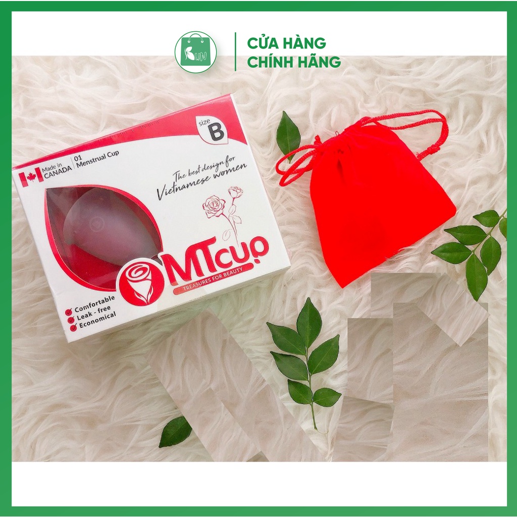 Cốc nguyệt san Canada kèm cốc tiệt trùng, túi vải