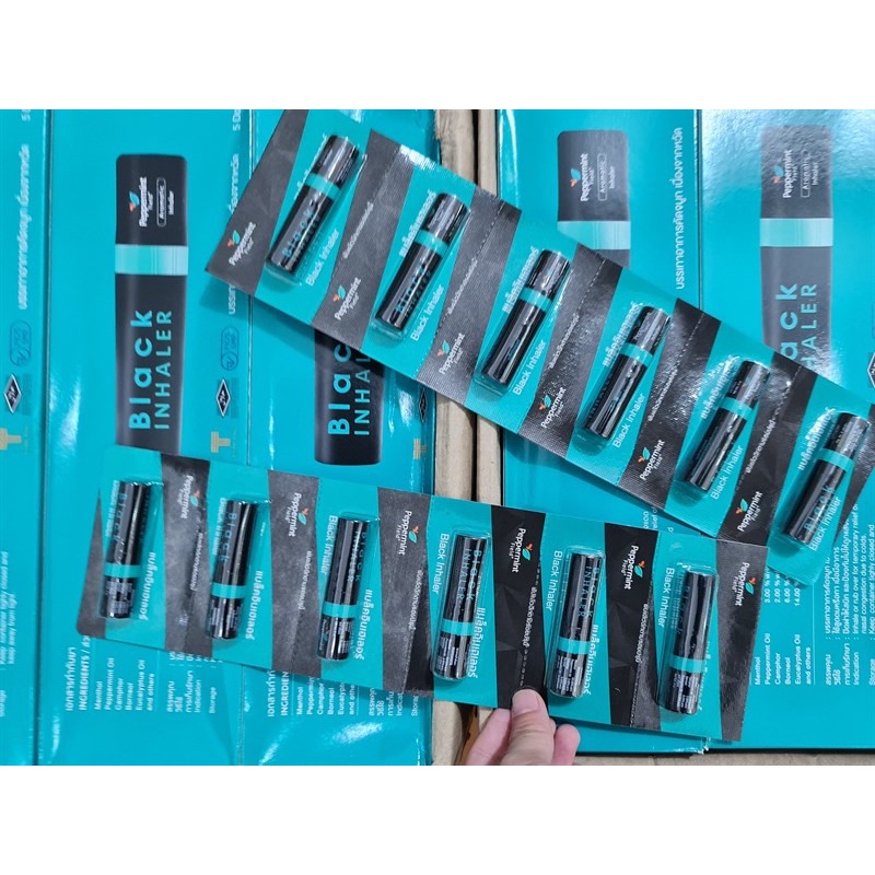 Ống hít bạc hà 2 Đầu Black Inhaler Peppermint Field Thái Lan