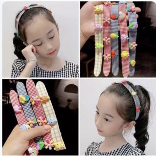 Băng đô bờm dán tóc mái Hàn Quốc cho bé gái mẫu mới siêu Kute