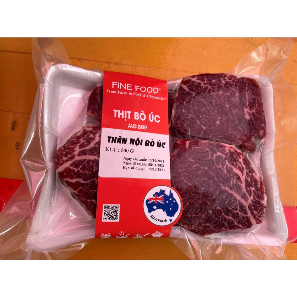 Thịt Thăn Nội Bò Úc - 500gram - AUST Beef Tenderloin