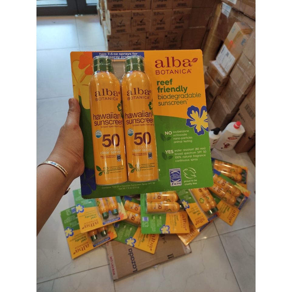 Set kem chống nắng ALBA BOTANICA dạng xịt 213gr/chai