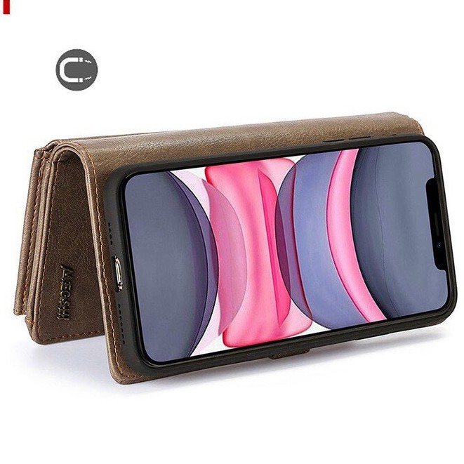 CHÍNH HÃNG Bao da ví Megshi cho iPhone 7 / 8 / Plus / SE / XS  / 11 / PRO / MAX dạng ví pop để điện thoại, tiền, thẻ