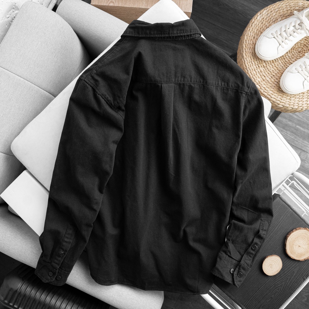 Áo Sơ Mi Denim Chất Vải denim  Xịn, Cổ Button Siêu Cool