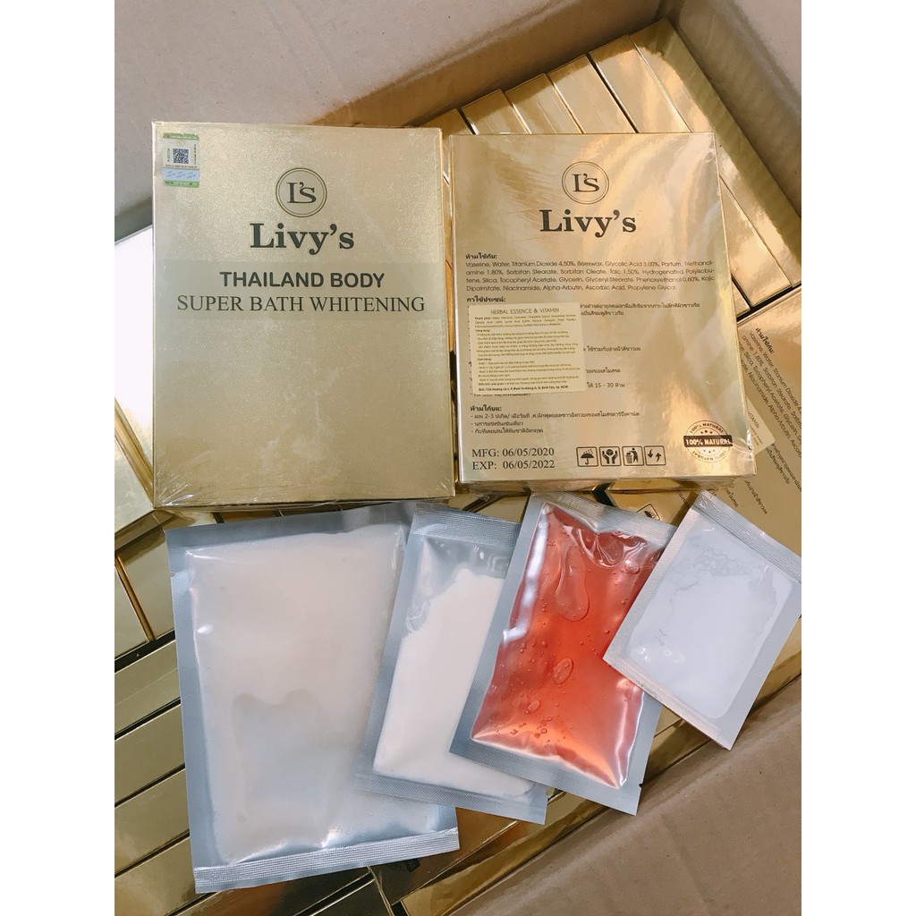 Tắm Ủ Trắng Body Livy's Vàng Siêu Trắng Mịn | BigBuy360 - bigbuy360.vn