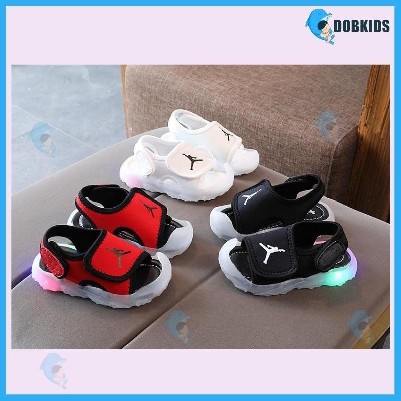 Giày sandal tập đi, dép quai hậu mũi cao DOBKIDS cho bé trai bé gái chống trơn chống vấp cho bé từ 0 - 4 tuổi