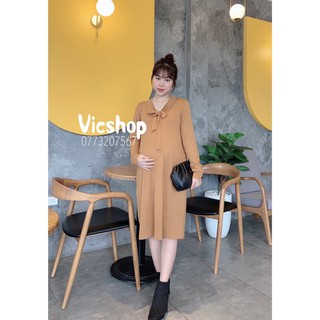 (Sỉ, lẻ) VÁY BẦU CỔ BUỘC NƠ MVB081