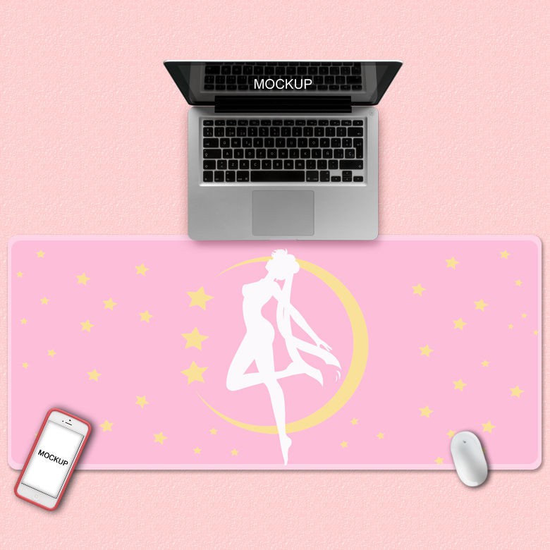 Tấm lót chuột và bàn phím máy tính in hình anime Sakura dễ thương