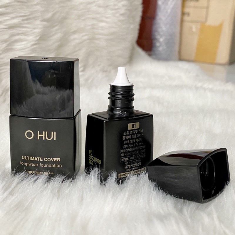 Kem nền siêu che khuyết điểm da căng bóng OHUI Ultimate Cover Longwear Foundation 10ml