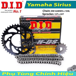 Bộ Nhông Sên Dĩa DID Yamaha Sirius 110cc Sên DID 10Ly Thái Lan ( 15 x35 )