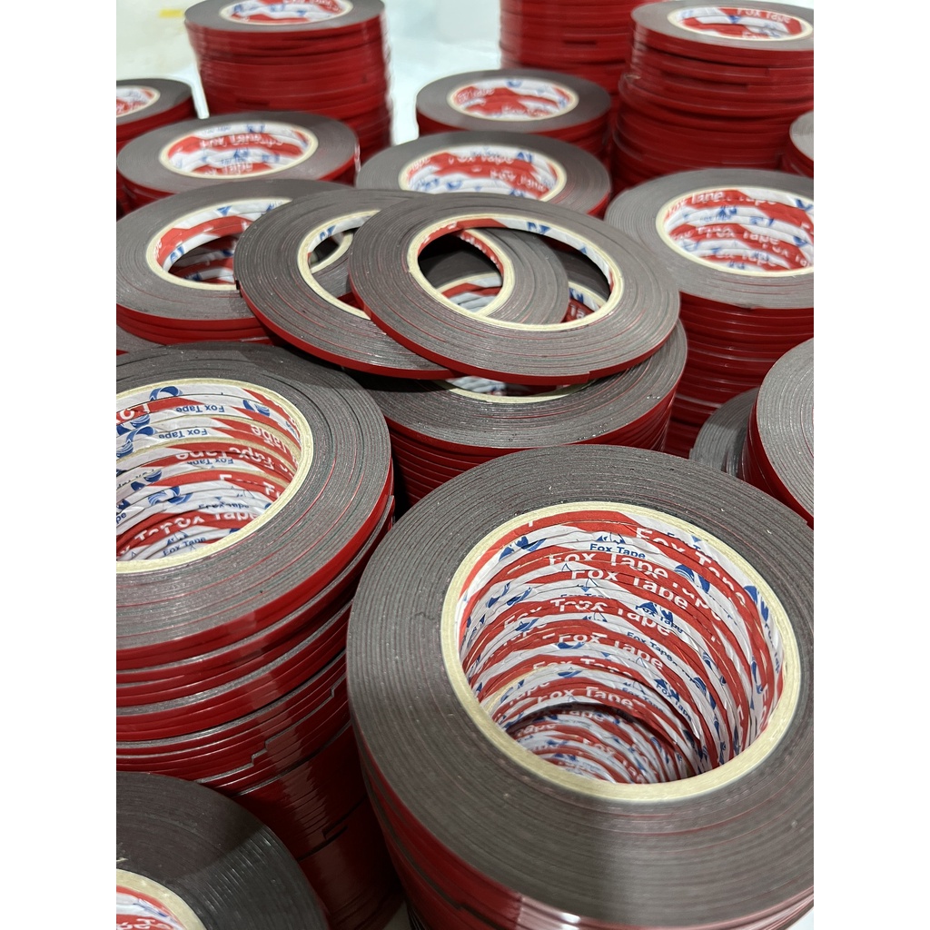 Băng Keo Hai Mặt Xốp Đen 4mm Gò Biển Số Xe Máy, Xe Ô Tô FOXTAPE