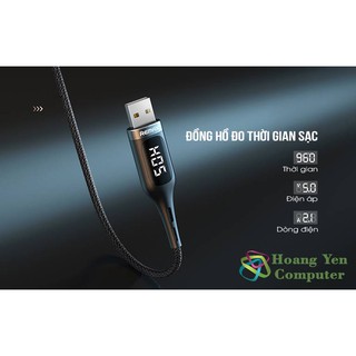 Cáp Sạc TYPE C Thông Minh Remax RC-096a Cho Android ( Hiển thị dòng sạc, Cài Giừ Tự Ngắt) - BH 6 Tháng 1 đổi 1