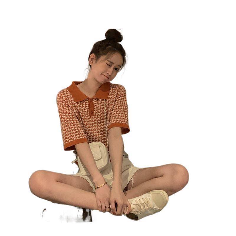 Áo Thun Polo Ngắn Tay Họa Tiết Sọc Caro Phong Cách Hàn Quốc Cổ Điển Thời Trang Cho Nữ 2021 | BigBuy360 - bigbuy360.vn