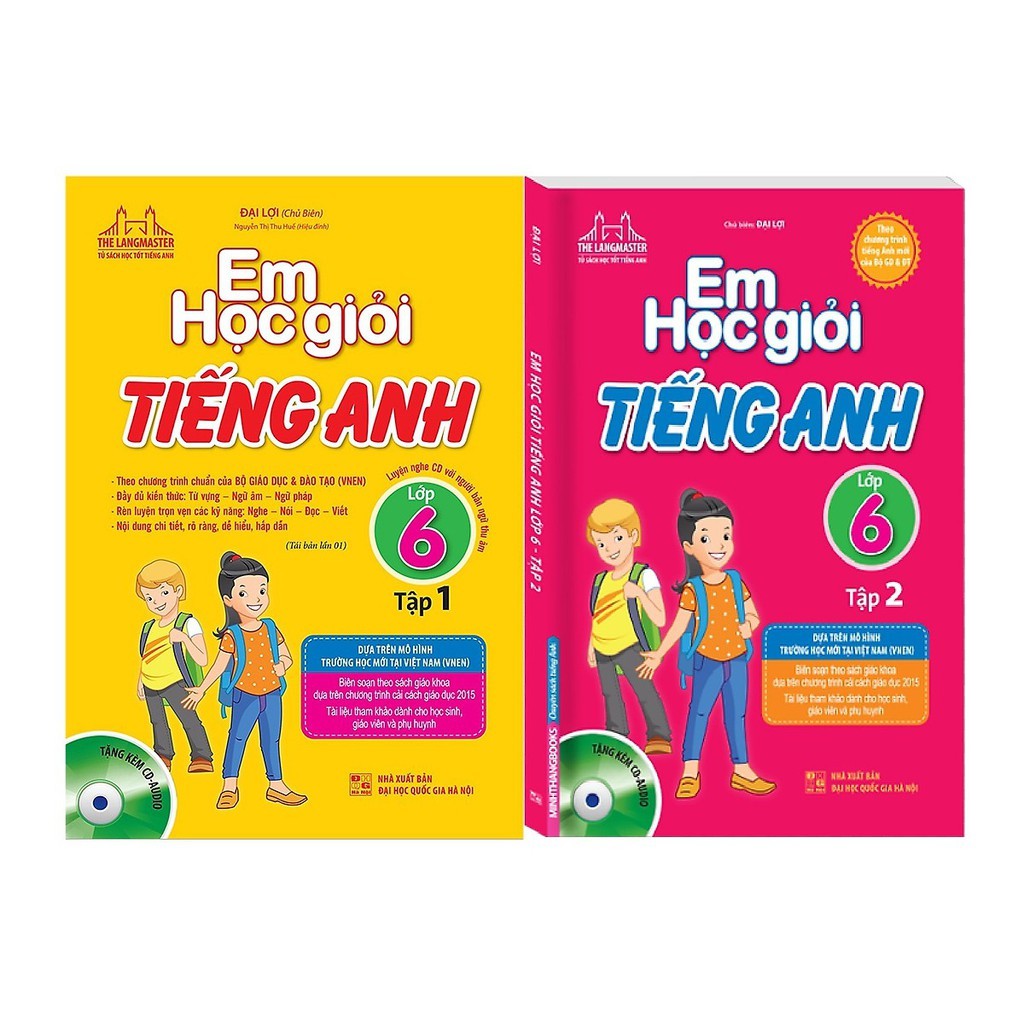 Sách Em Học Giỏi Tiếng Anh - Lớp 6 (2 Tập ) - Kèm CD