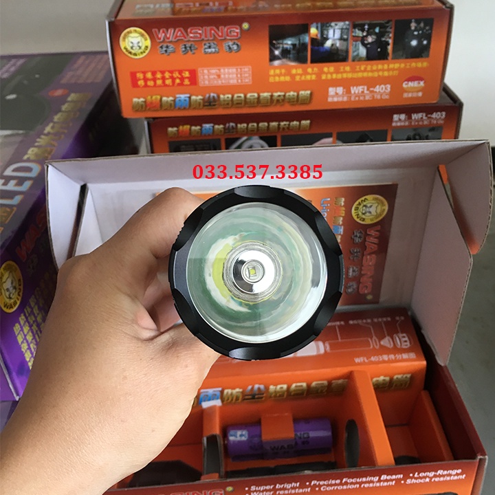 Đen pin siêu sáng, đèn pin laser Wasing 403 - Loại 1