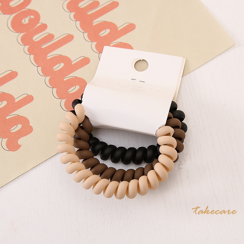 Bộ 2 dây buộc tóc dạng xoắn co giãn chống thấm nước tiện dụng