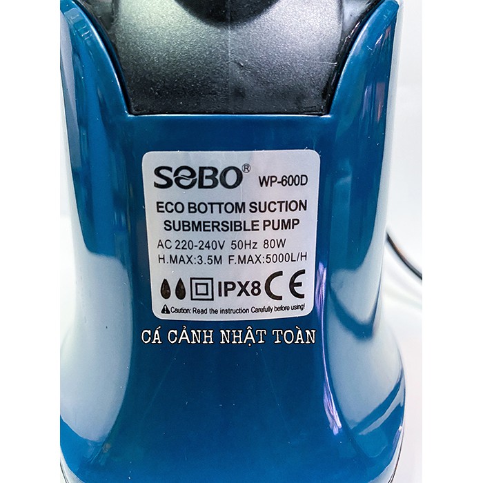 MÁY BƠM HÚT ĐÁY CẶN BỂ CÁ SOBO 600D