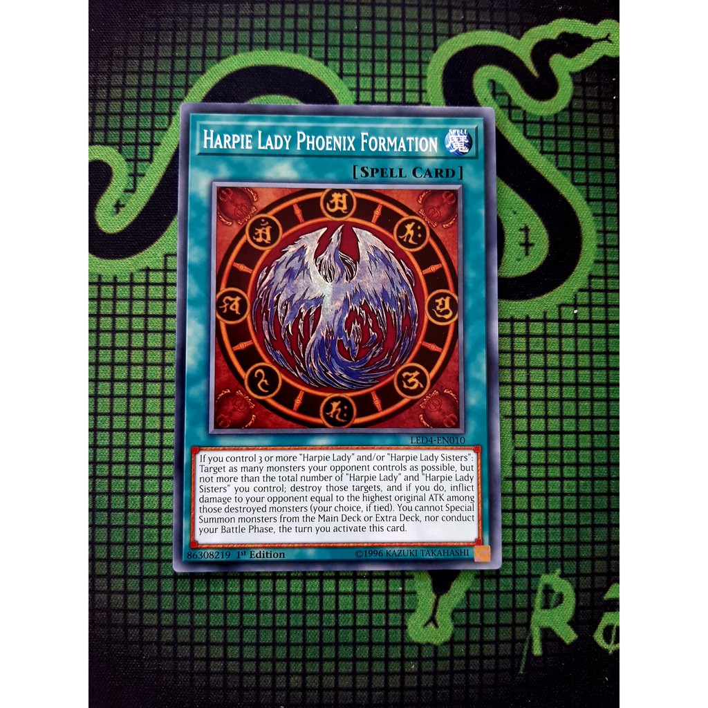 [ ĐỖ LẠC SHOP ] THẺ BÀI YUGIOH TCG - NEAR MINT Harpie Lady Phoenix Formation - LED4-EN010