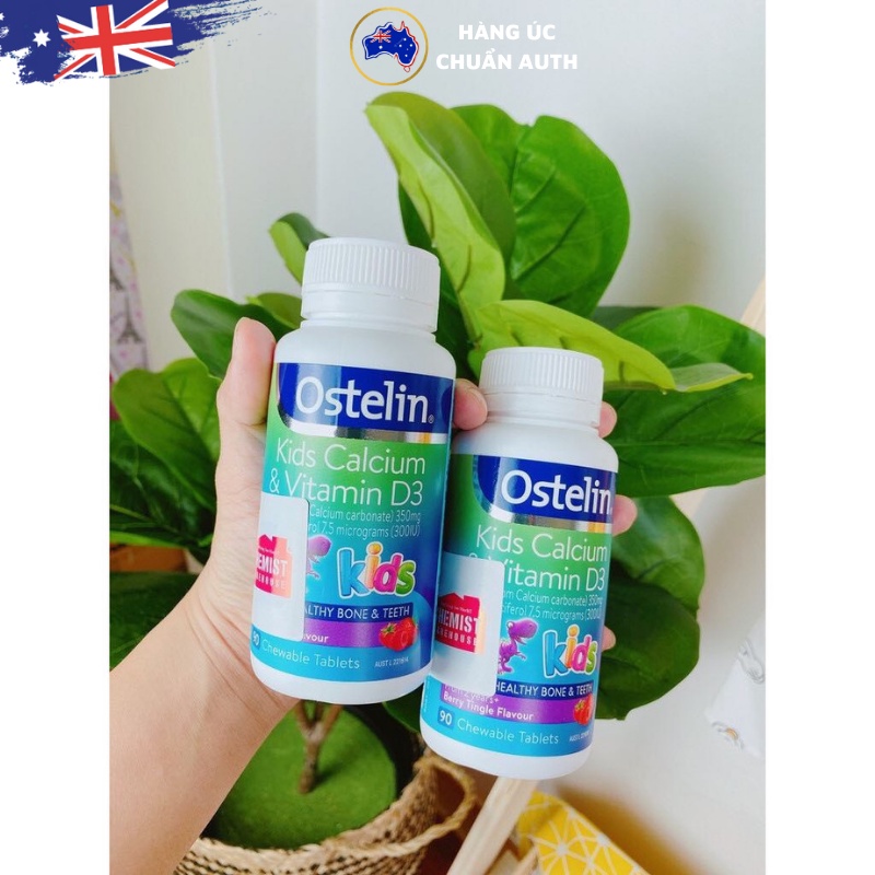 Kẹo Canxi Khủng long Ostelin Kids Calcium & Vitamin D3 cho bé 90 viên