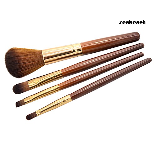 Set 4 cọ trang điểm tán má hồng/phấn mắt/son môi/chân mày tiện dụng