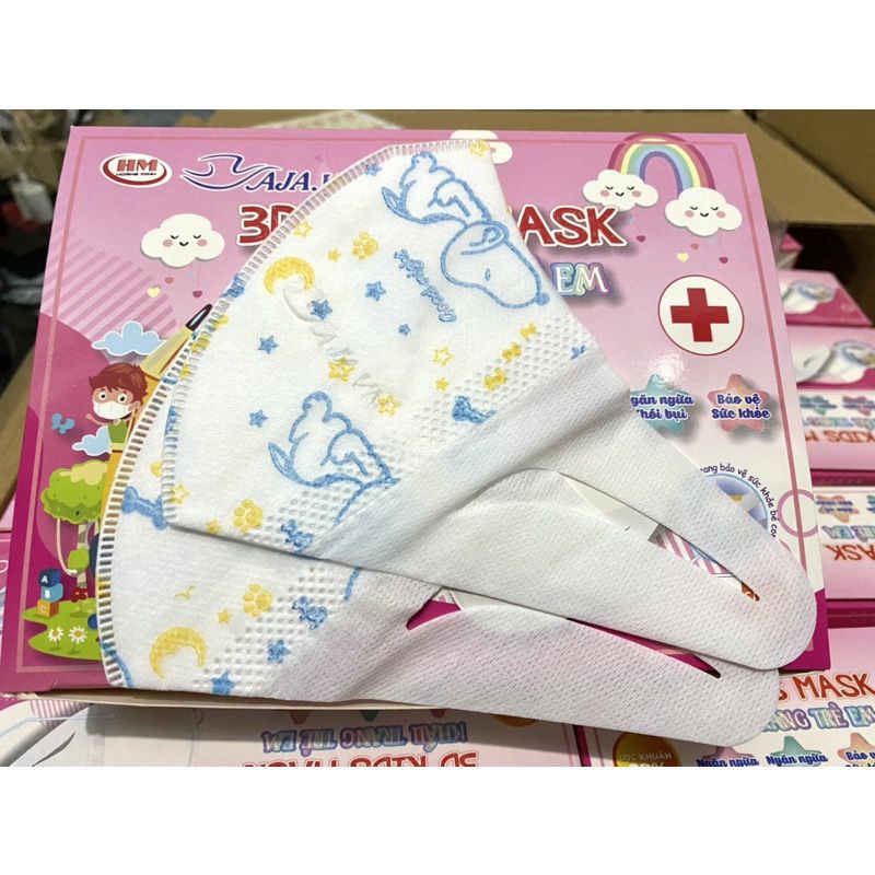 Hộp 50 chiếc khẩu trang 3D mask trẻ em