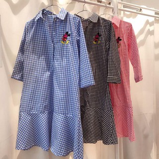 váy babydoll kẻ caro