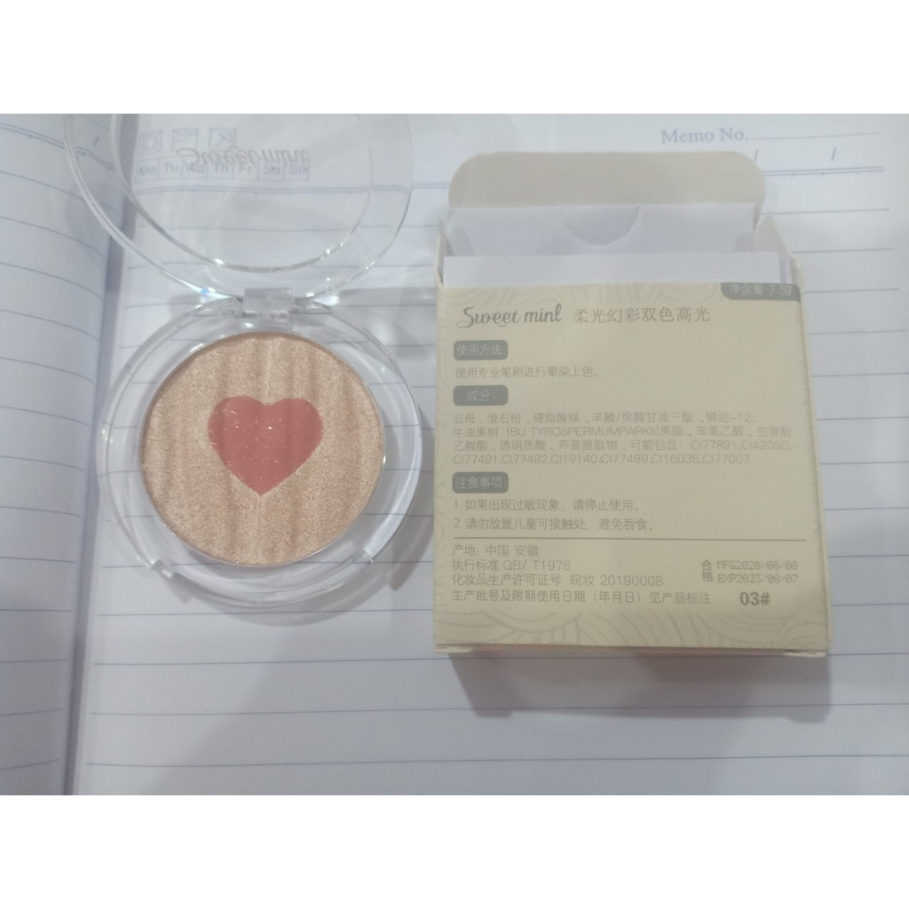 Phấn Mắt Nhũ Kiêm Phấn Má Sweet Mint Trái Tim Bắt Sáng | BigBuy360 - bigbuy360.vn