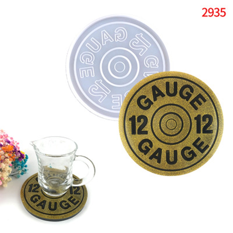 Khuôn Silicone Làm Đế Lót Ly Bằng Resin Hình Tròn DIY