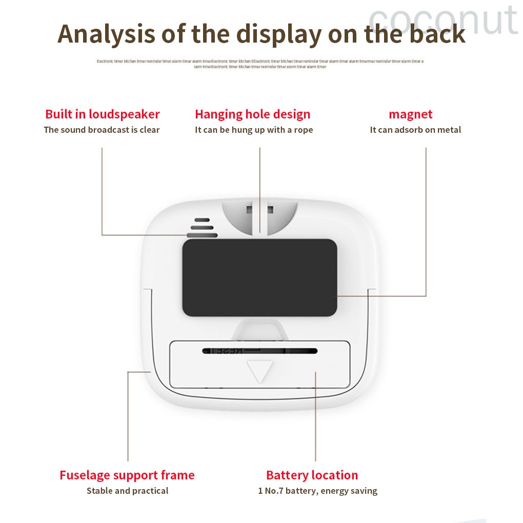 Đồng Hồ Hẹn Giờ Nấu Ăn Có Màn Hình Lcd Tiện Dụng Cho Nhà Bếp / Phòng Thí Nghiệm