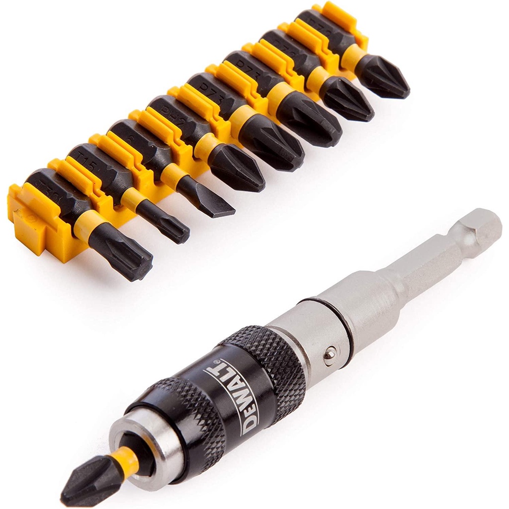 Bộ tua vít 10 món với đầu bít xoay Dewalt DT70518T-QZ