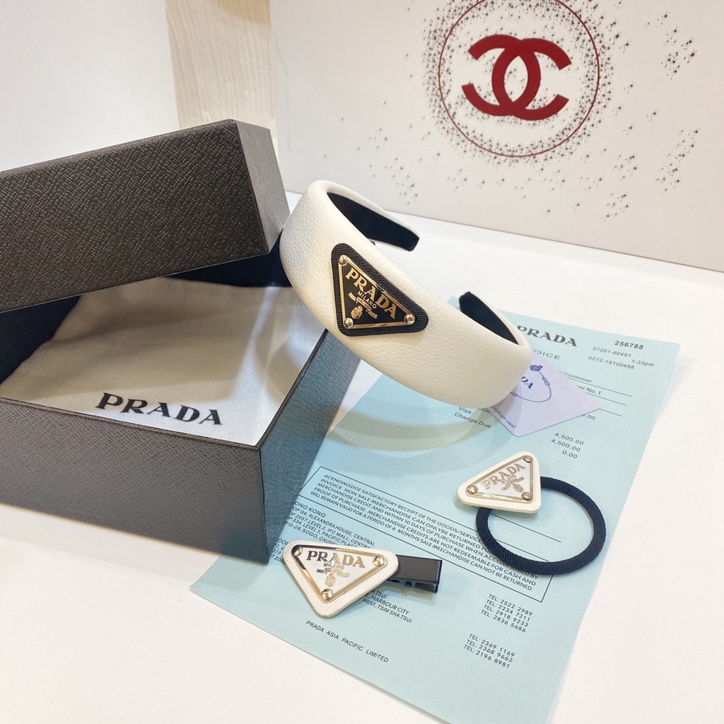 Hộp Đầy Đủ - 3 Cái / Bộ Băng Đô PU + Kẹp Tóc