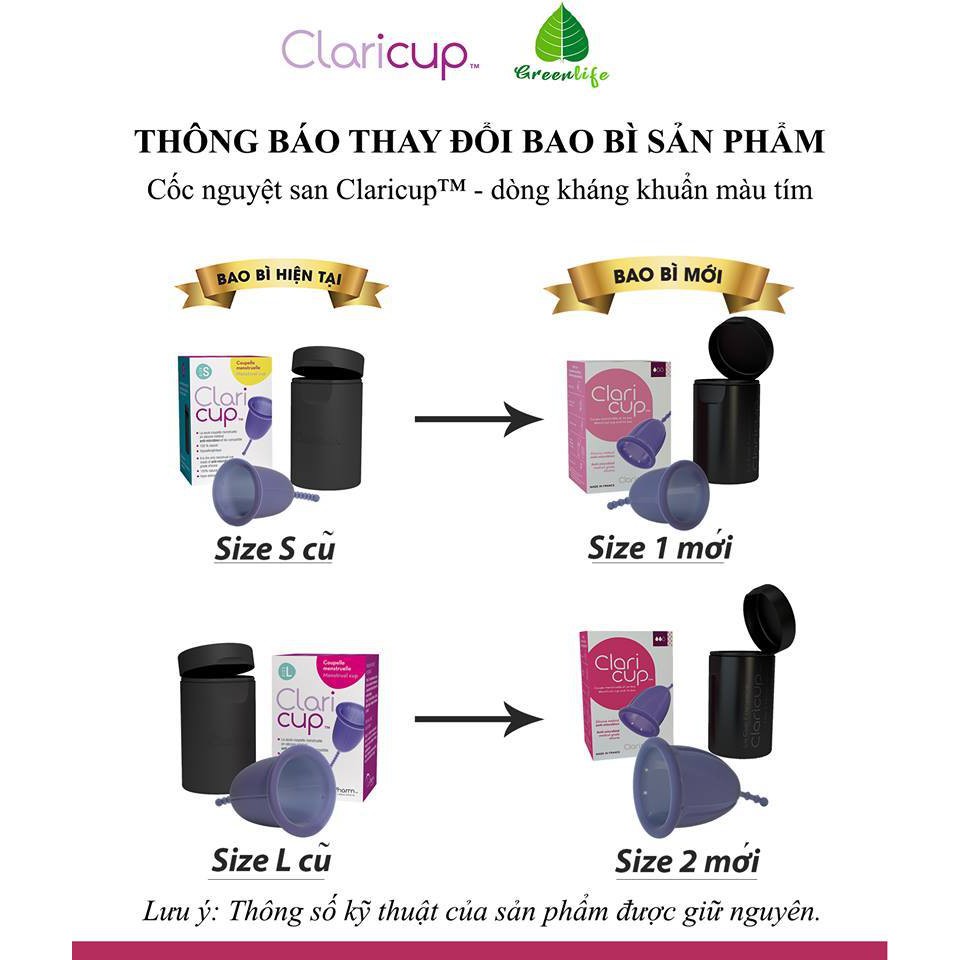 Cốc nguyệt san Claricup - Pháp