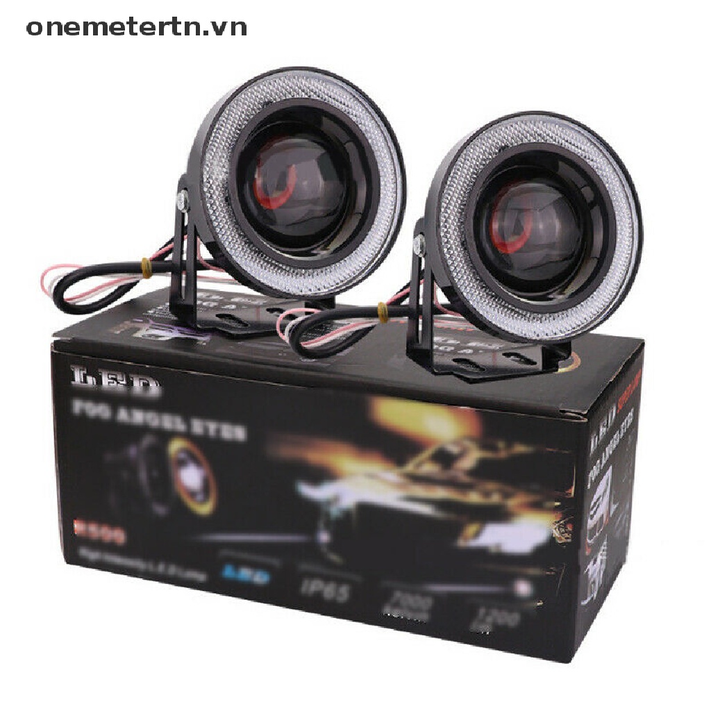 Onemetertn Đèn LED Mắt Thiên Thần 1 * 3.5 &quot;12V Ánh Sáng Trắng Cho Xe SUV
