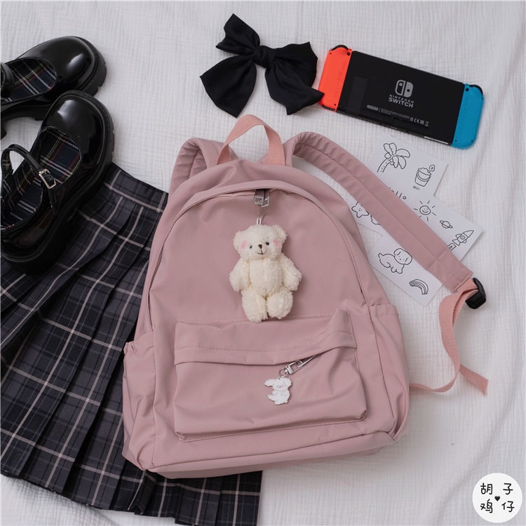 Ba Lô Đi Học Màu Sắc Đơn Giản Phong Cách Hàn Quốc