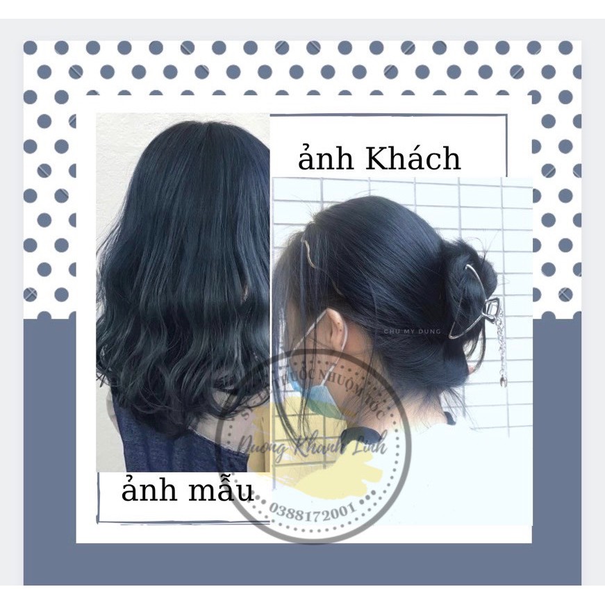 Thuốc nhuộm tóc XANH DƯƠNG ĐEN ( không cần tẩy ) có feedback