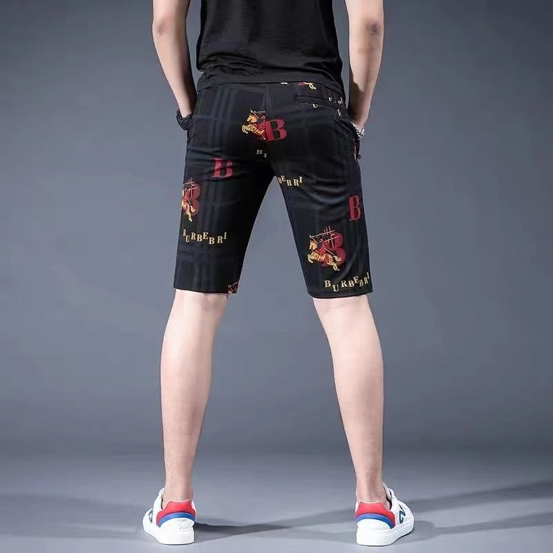 Summer Casual Pants Men's Beach Pants plus Size Pants New European Station Summer Men's Five Points Casual Fashion Brand Shorts Men's Thin Fashion Trendy Sports Pirate Shorts Men's